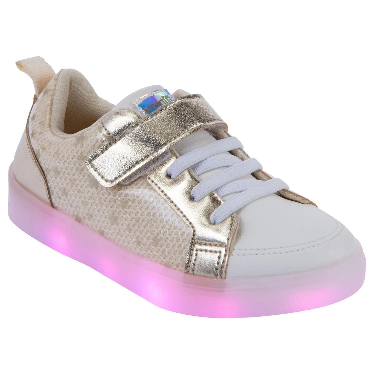 Zapatos casuales tipo sneakers con luz para niña pequeña