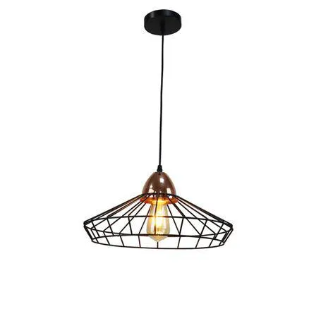 Lámpara Colgante Home Delight London Tipo Campana Negro Cobre E27 – 1 Luz