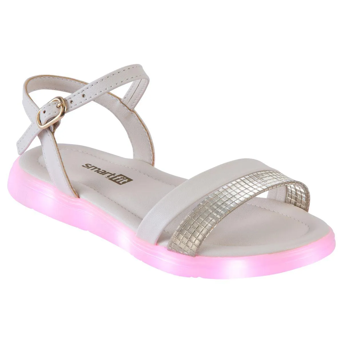 Sandalias planas con luces para niña