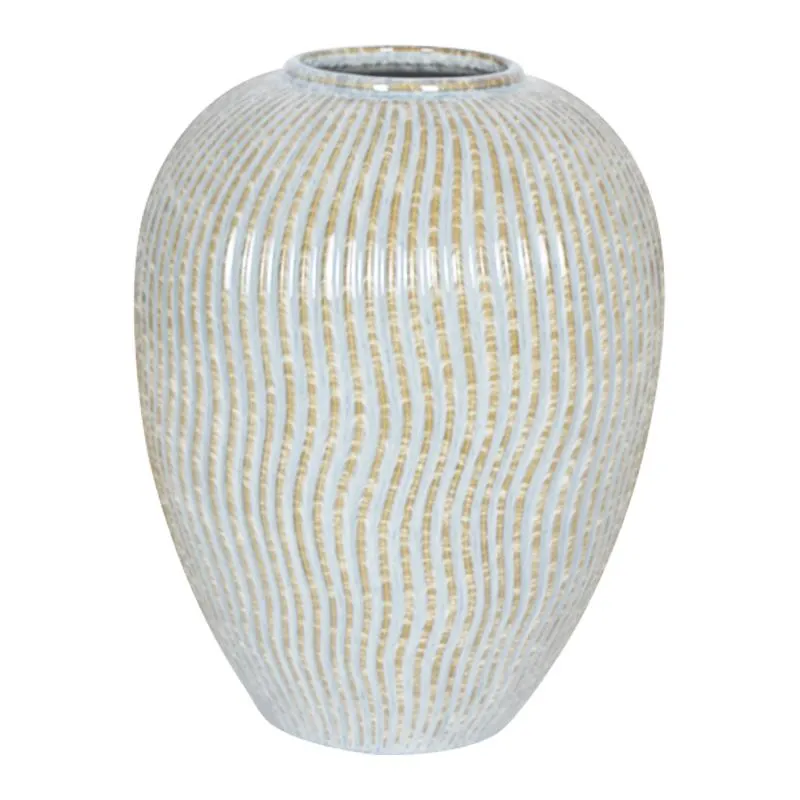 Florero Komy Cerámica 23.5cm Turquesa