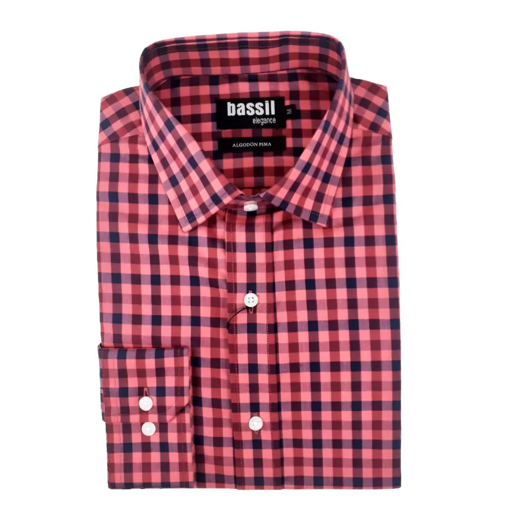 Camisa Rojo/Azul cuadros Manga Larga