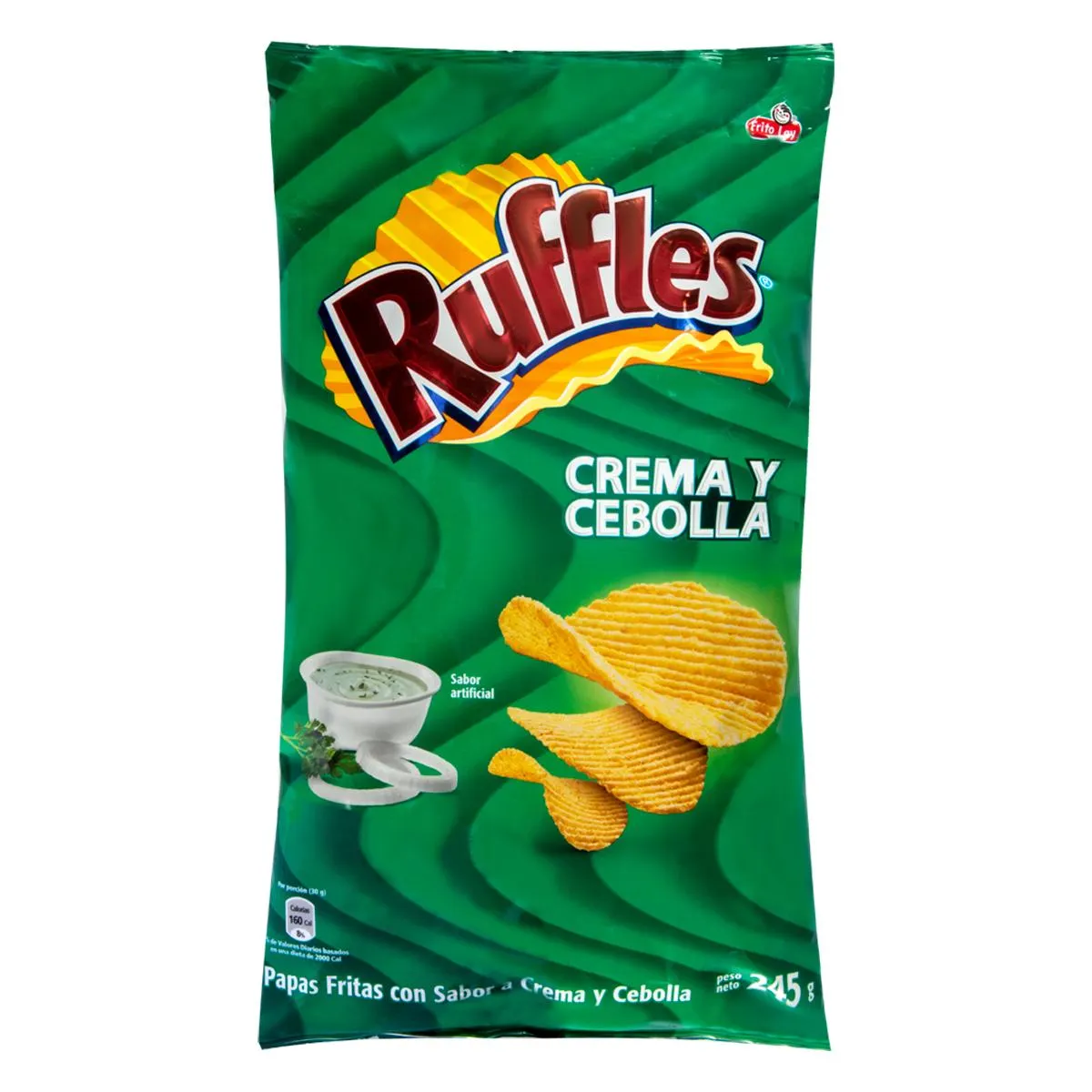 Papas Ruffles Sabor Crema y Cebolla 245g