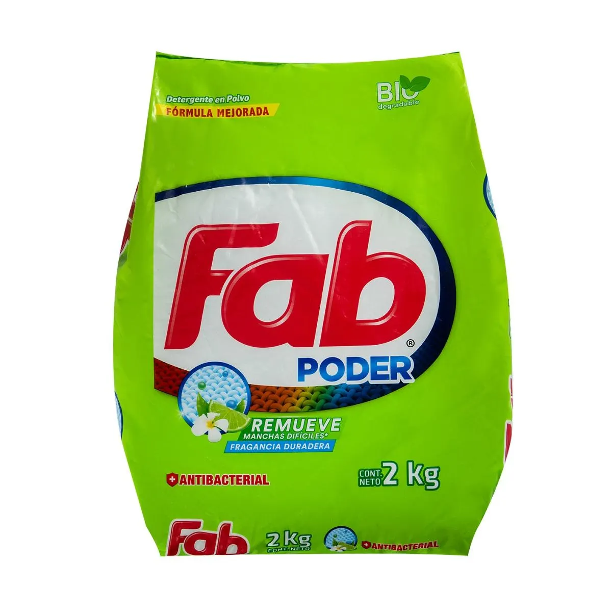 Detergente en Polvo Fab Poder Mi Medio Limón 2 kg