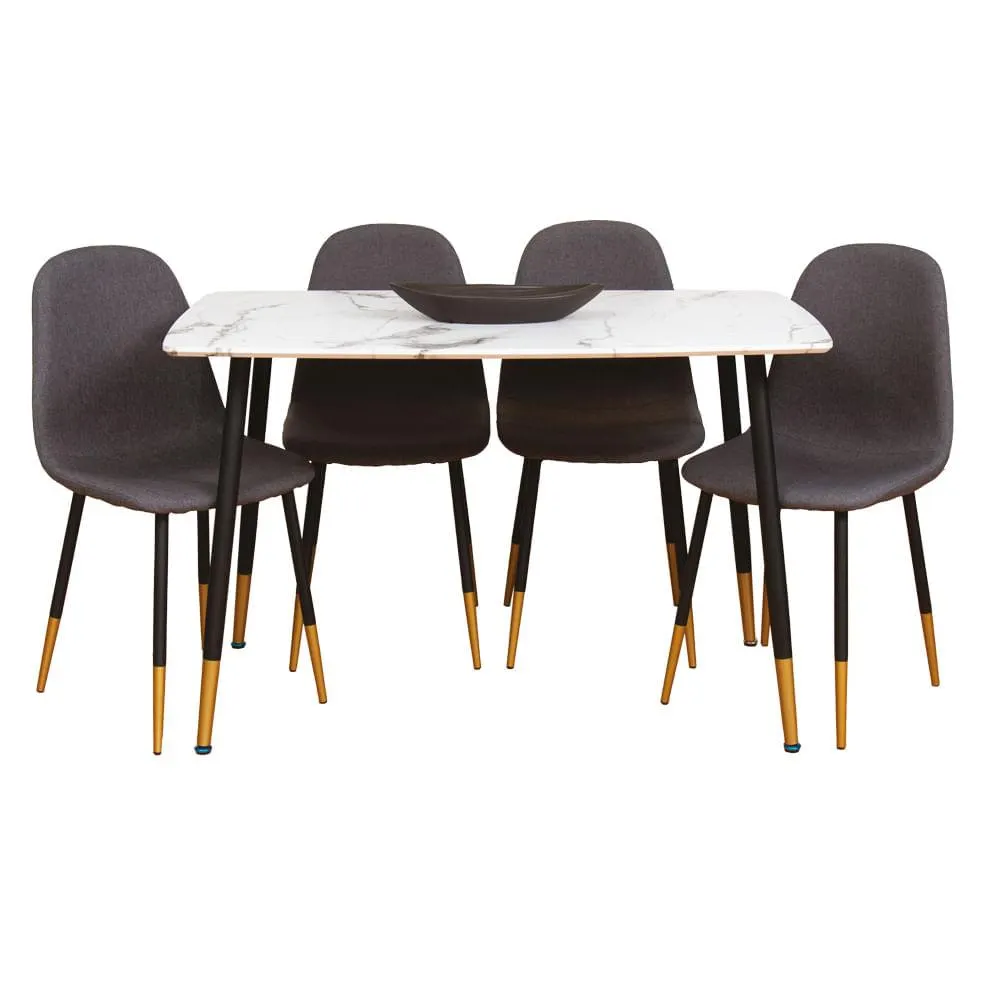 Juego de Comedor Sharik | Gris Oscuro