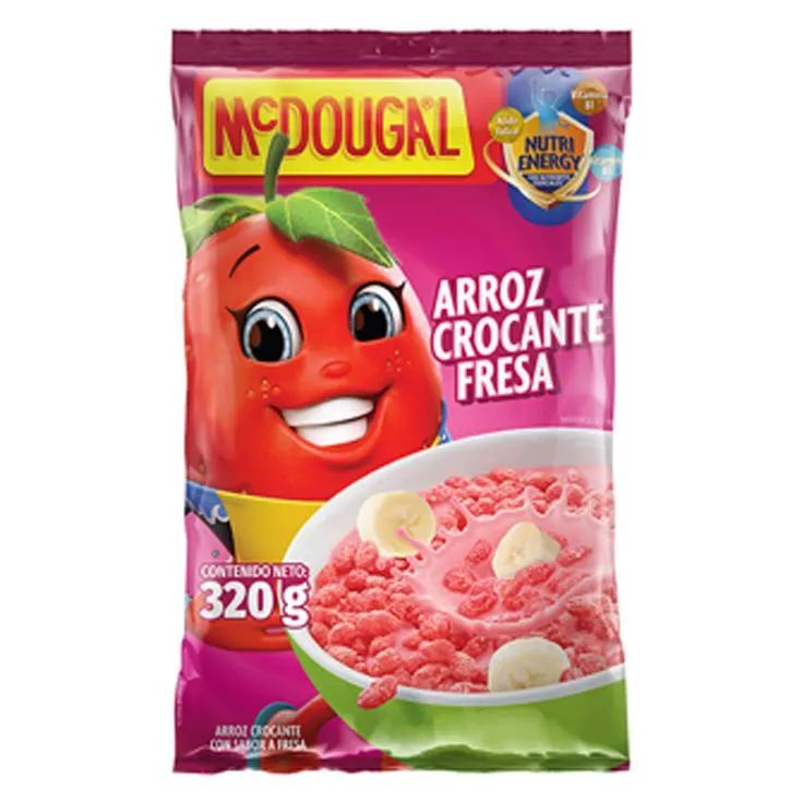 Cereal Mc Dougal Funda Arroz Crocante Fresa 320 Gr