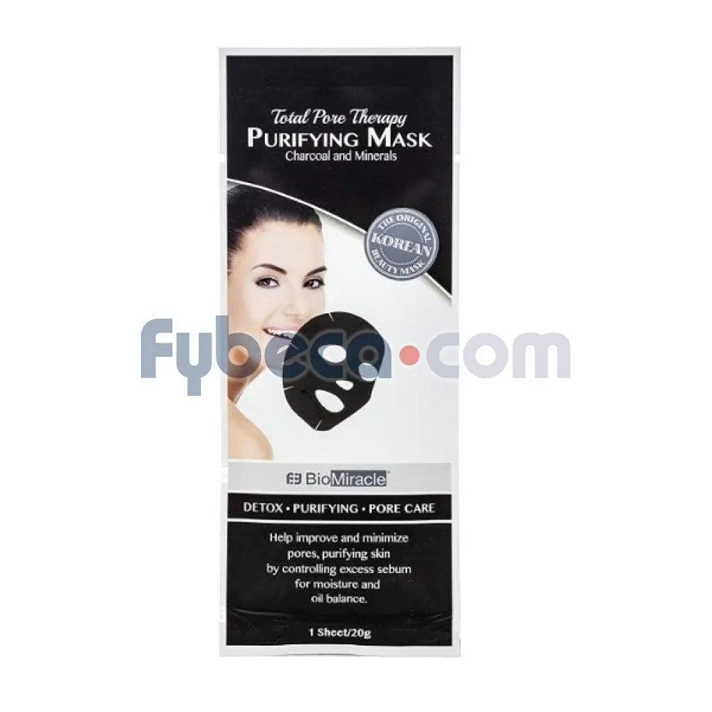 Mascarilla Carbón Terapia Poros Minerales Unidad