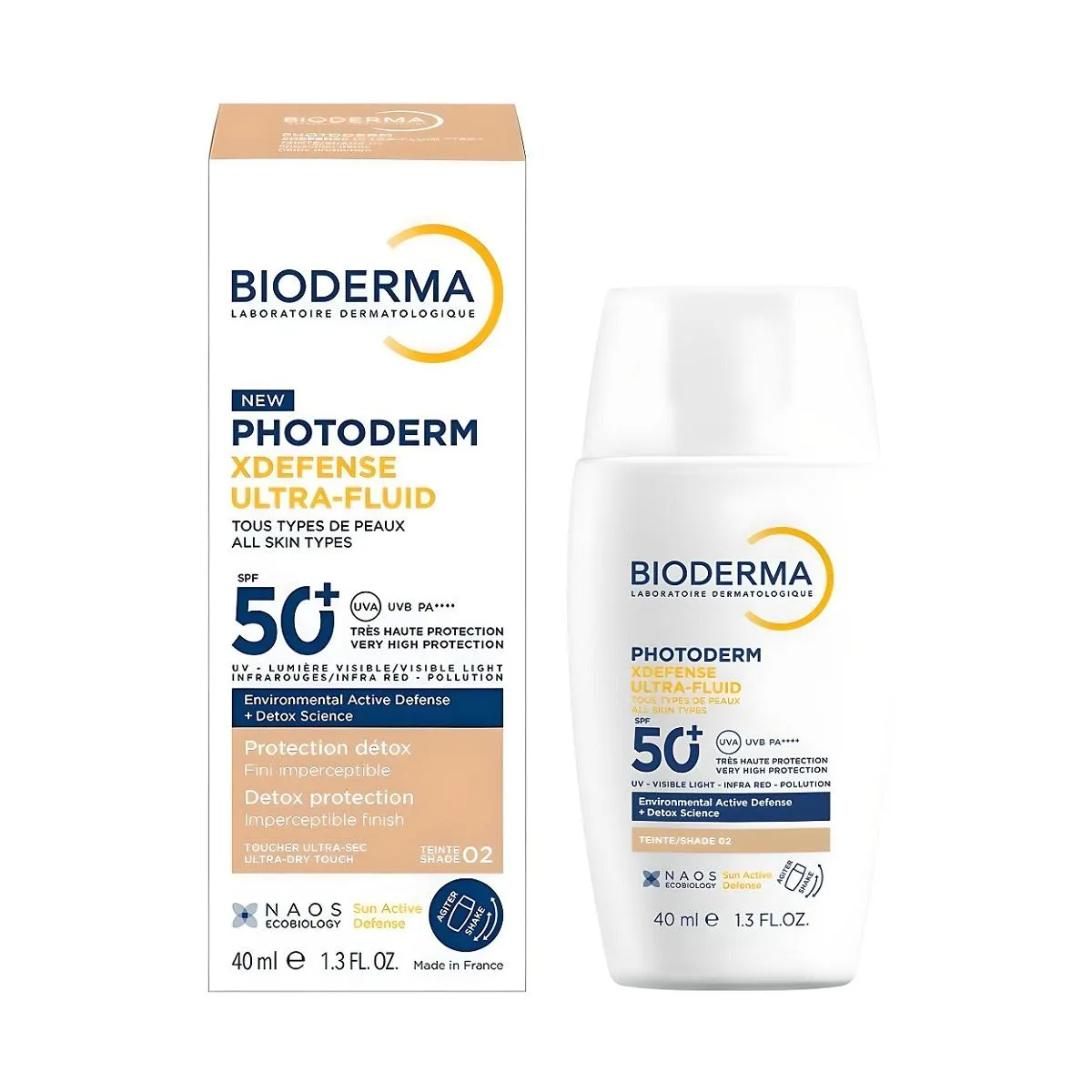 Protector Solar Facial Bioderma Photoderm Xdefense Ultra-Fluid Spf 50+ Tono 02 - 40 ml