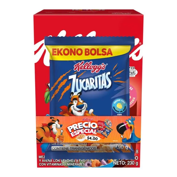 Cereal Froot Loops Kellogg´S 230 Gr + Zucaritas 90 Gr Precio