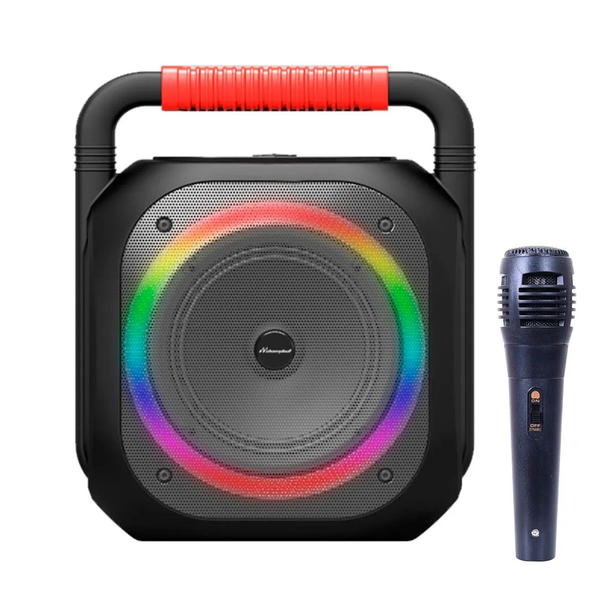 Altavoz portátil Champbull V12 10W luces LED con micrófono negro