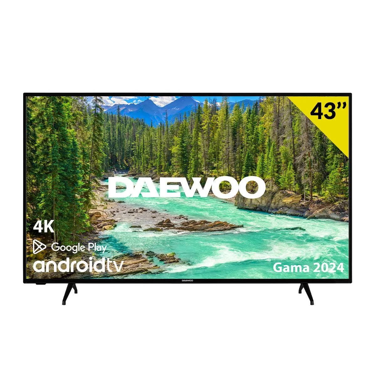 Televisor Smart TV Daewoo D43DM54UANS 43” 4K UHD DLED Android 11 F negro