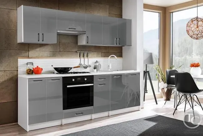 Muebles de Cocina Eliza Gris Brillo