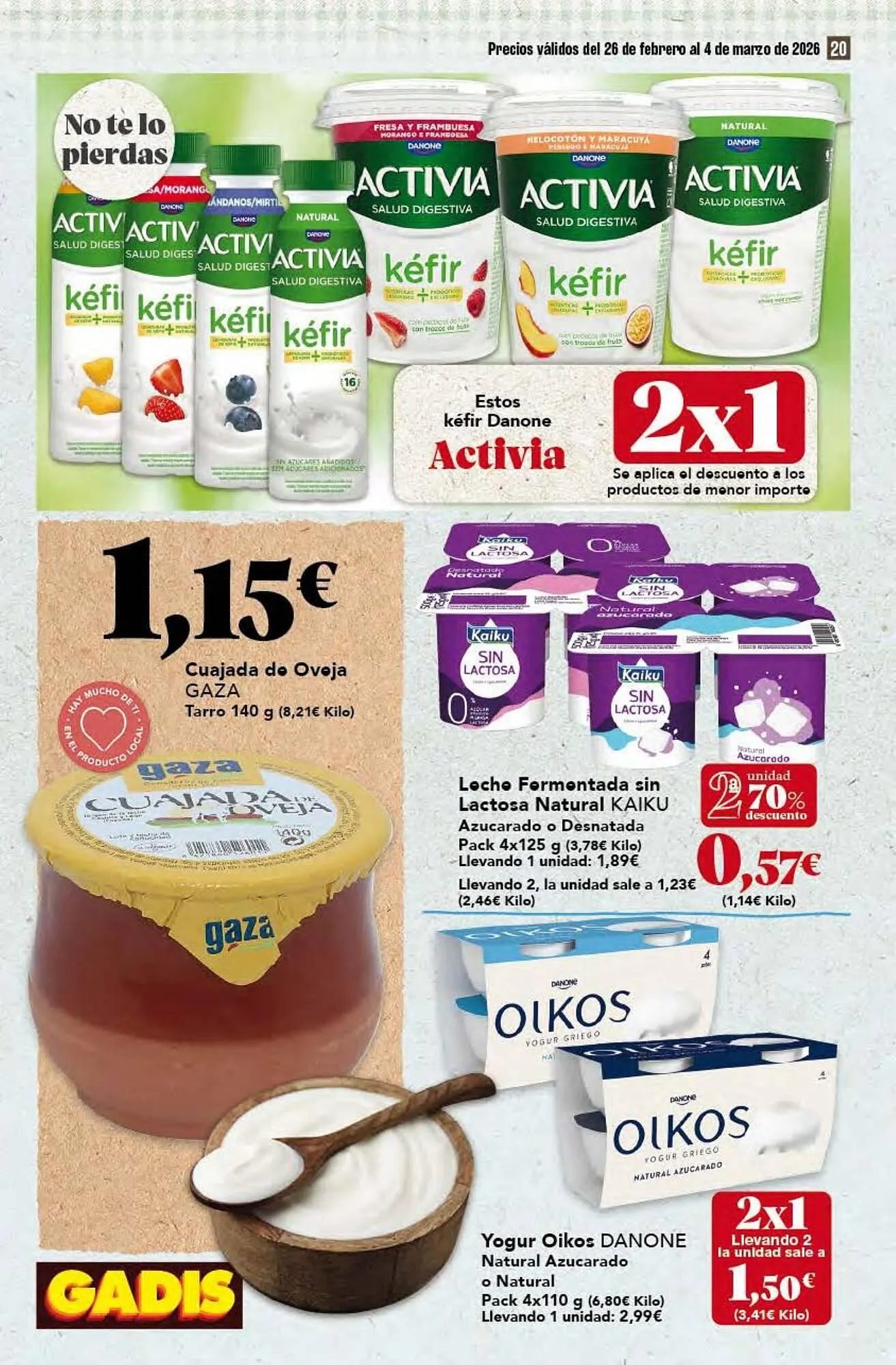 Catálogo de Folleto Gadis 26 de febrero al 4 de marzo 2026 - Página 20
