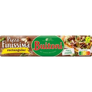 BUITONI Finíssima masa para pizza fina y crujiente rectangular envase 260 g