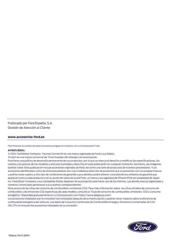 Catálogo de Ford de accesorios Tourneo Connect 13 de noviembre al 13 de noviembre 2025 - Página 64