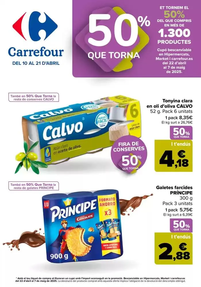 Catálogo de 50% QUE VUELVE + 3x2 10 de abril al 21 de abril 2025 - Página 1