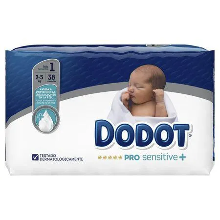 Pañal Dodot Pro Sensitive 38 unidades Talla 1