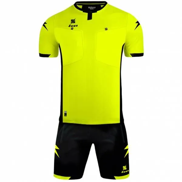 Zeus Kit Arbitro Marko Conjunto de árbitro de 2 piezas Amarillo/Negro