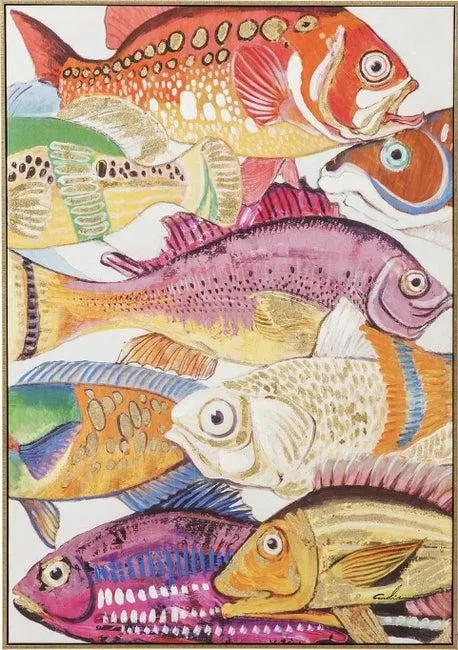 Cuadro Touched Fish Meeting One 100x75cm