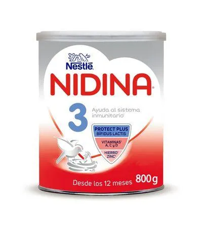 Leche crecimiento Nidina 3 Nestlé desde 12meses 800g