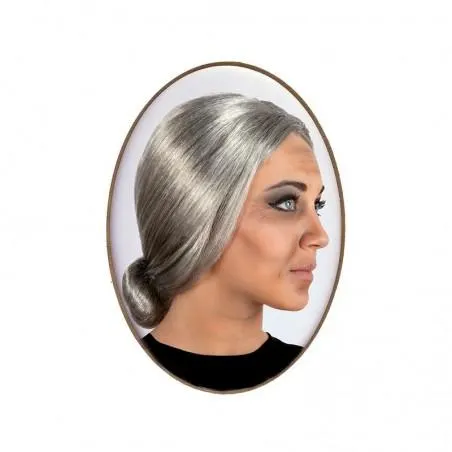 Peluca de anciana complemento de disfraz