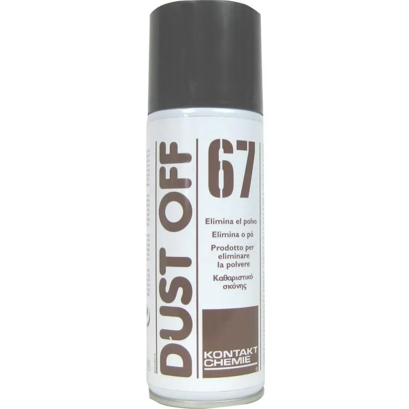 DUST OFF 67: Gas seco a presión. Soplador de polvo. Bajo GWP. No inflamable