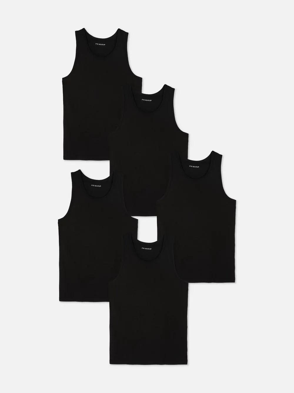 Pack de 5 camisetas sin mangas básicas
