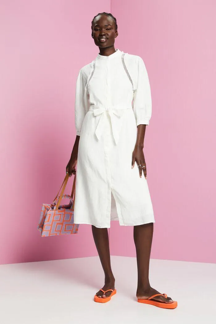 Minivestido en tejido de lino