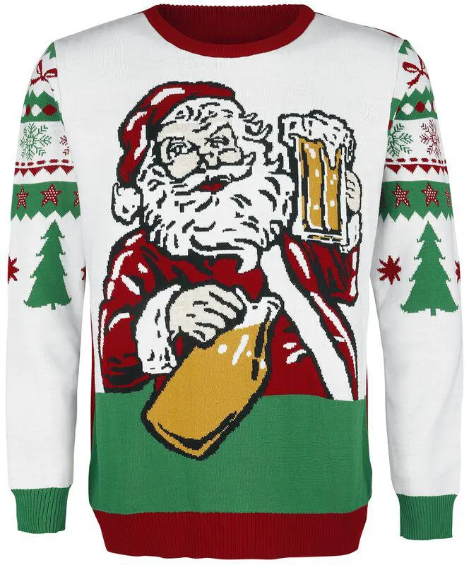 "Beer Santa" Christmas jumper multicolor de Jersey Navideño