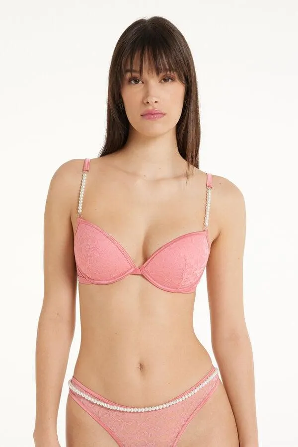 Sujetador Push-up Moscow Pearl Pink Lace
