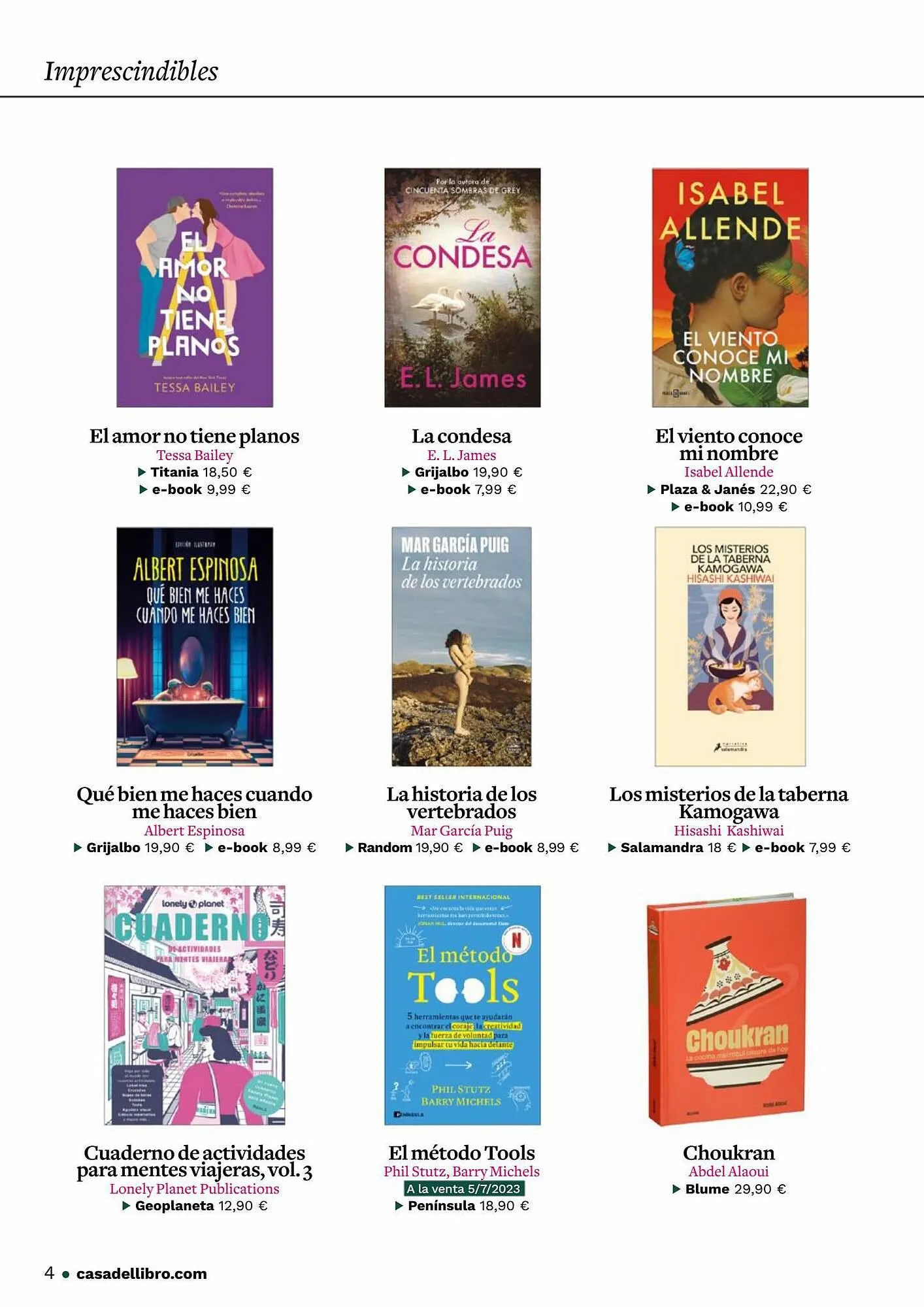 Catálogo de Folleto Casa del Libro 5 de julio al 31 de julio 2023 - Página 4