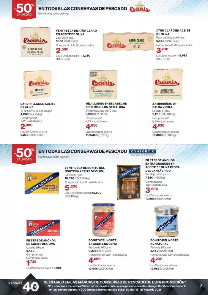 Catálogo de Las mejores marcas en conservas de pescado Canarias 10 de abril al 23 de abril 2025 - Página 3