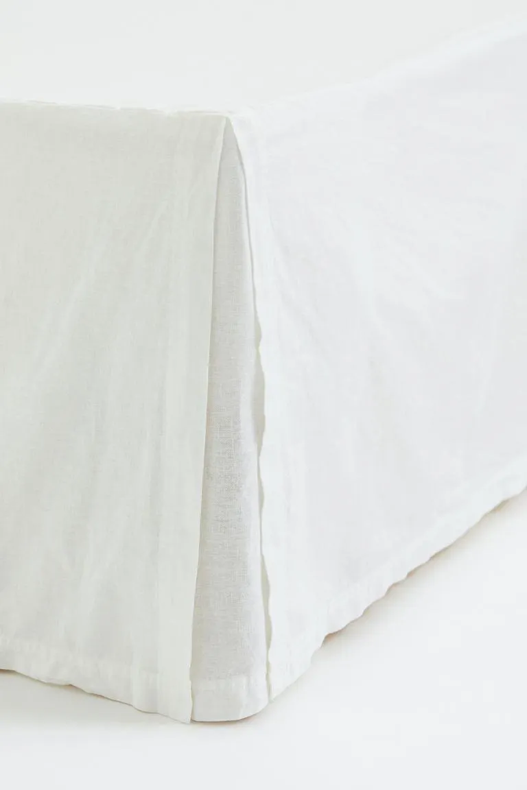 Cubrecanapé en mezcla de lino para cama individual