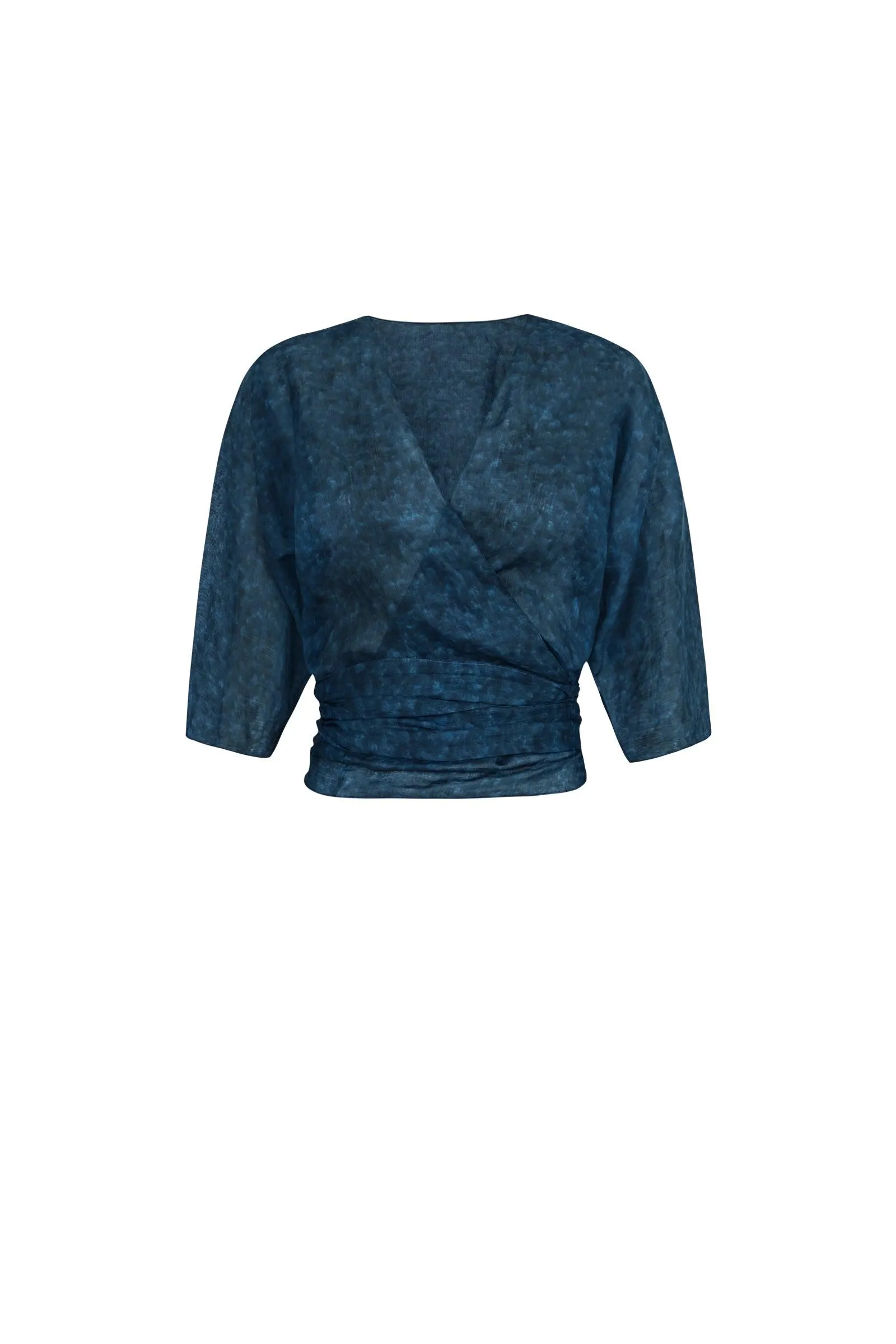 Blues, top en ramio tokyo print