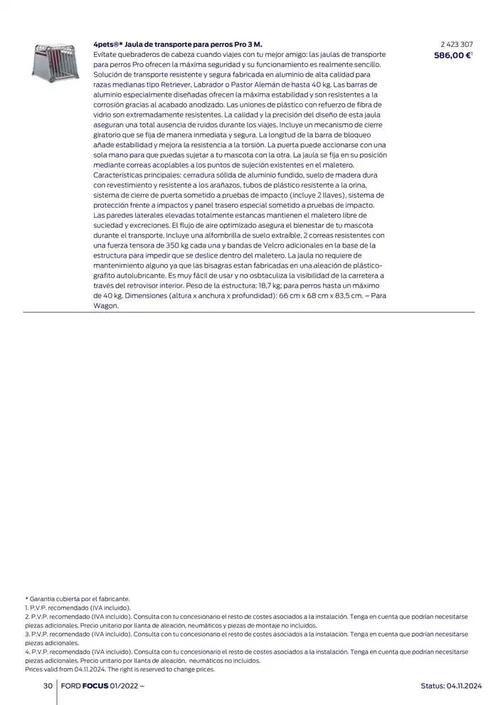 Catálogo de Ford de accesorios Focus 13 de noviembre al 13 de noviembre 2025 - Página 30