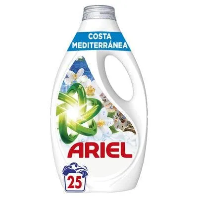 Detergente liquido Ariel 25 lavados costa mediterránea edición limitada
