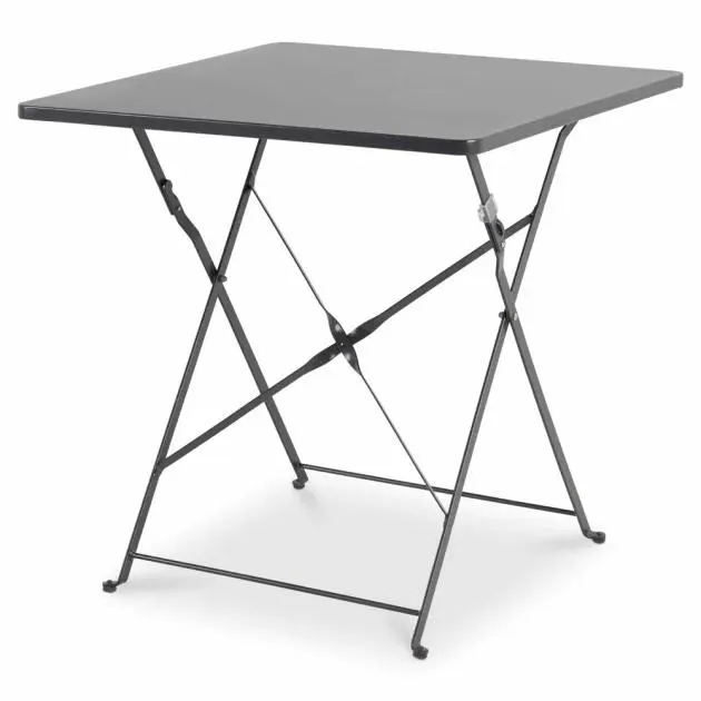 Mesa de Jardín Plegable Gris Saba 70x70x70 cm Goodhome