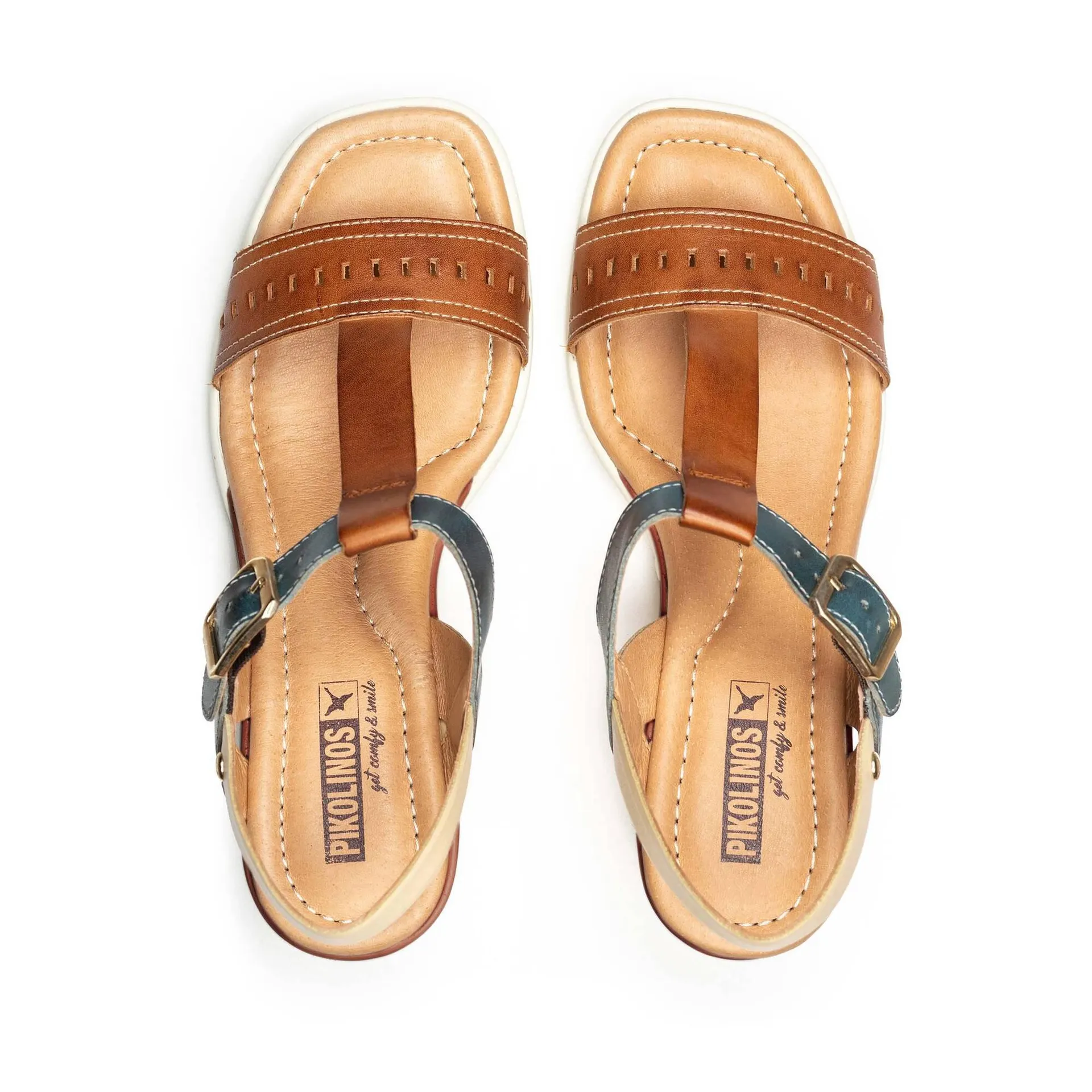 TEULADA sandalias de mujer con cuña y cierre de hebilla