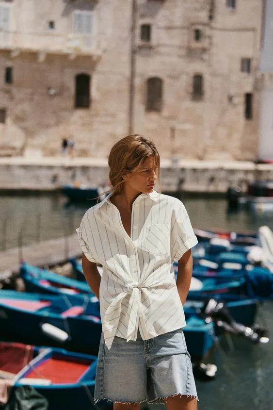 CAMISA POPELÍN NUDO