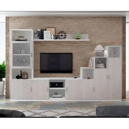 Moderna composición en color blanco y gris pozzolana