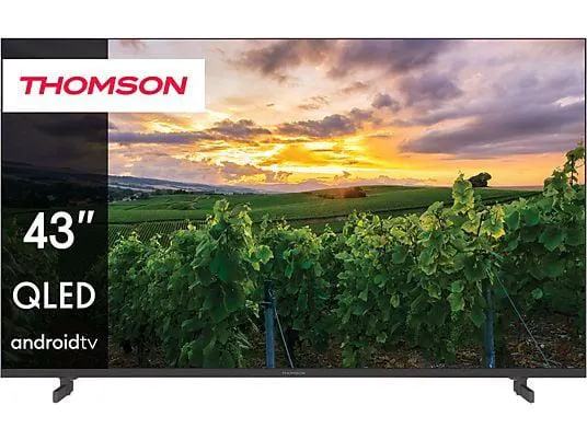 TV QLED 43" - THOMSON 43QA2S13, UHD 4K, Smart TV, DVB-T2 (H.265), Negro