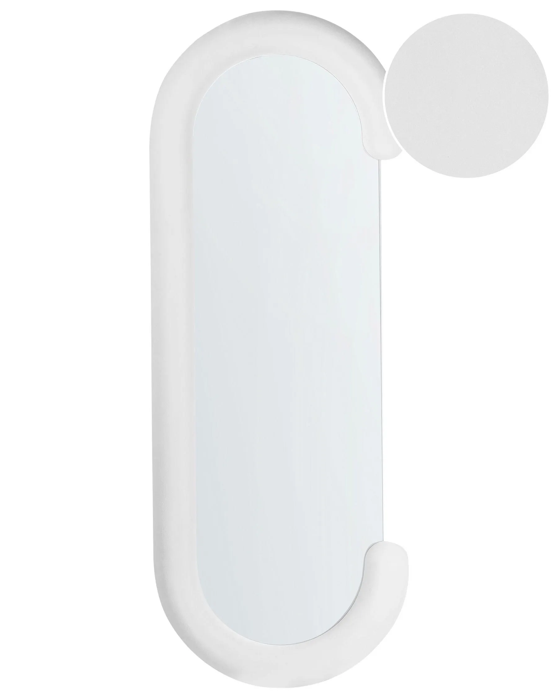 Espejo LOCHES 54 cm 158 cm Terciopelo Blanco