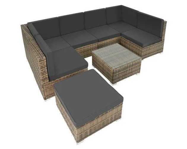 Conjunto de muebles de ratán venecia, beige