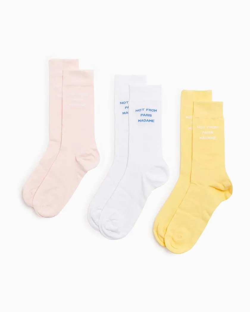Drôle de Monsieur Not From Paris Madame Unisex Socks