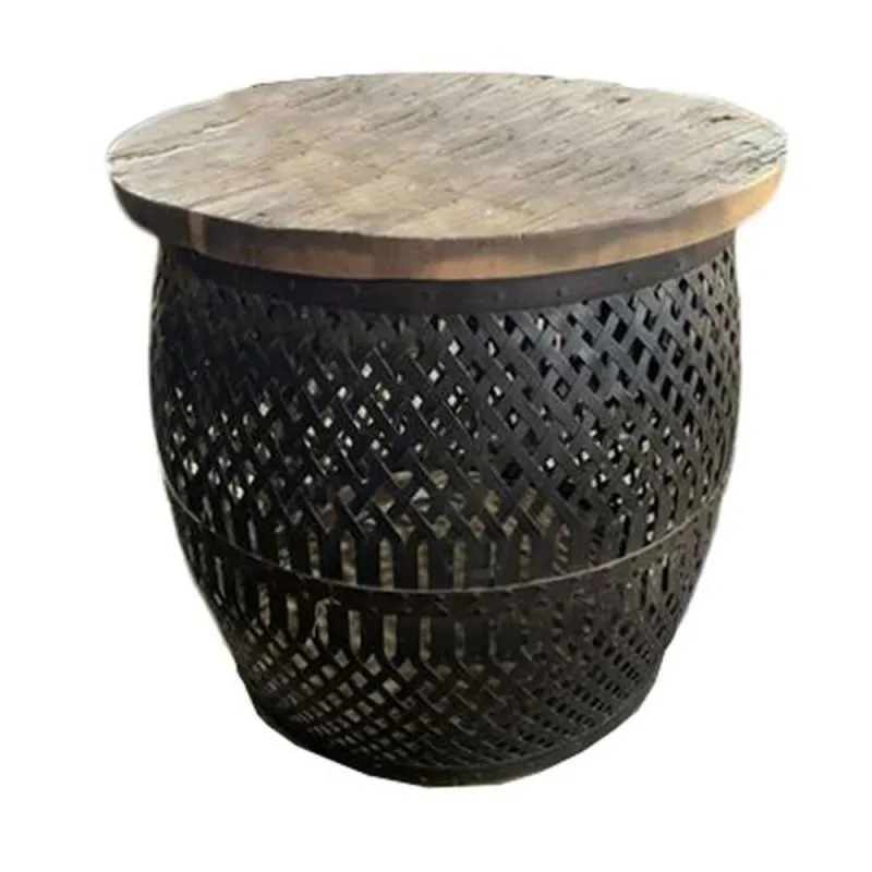 Side table mango wood and iron