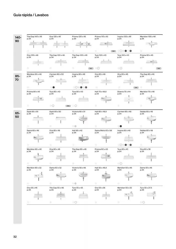 Catálogo de Colecciones de Baño, Muebles y Accesorios 9 de enero al 31 de diciembre 2025 - Página 34