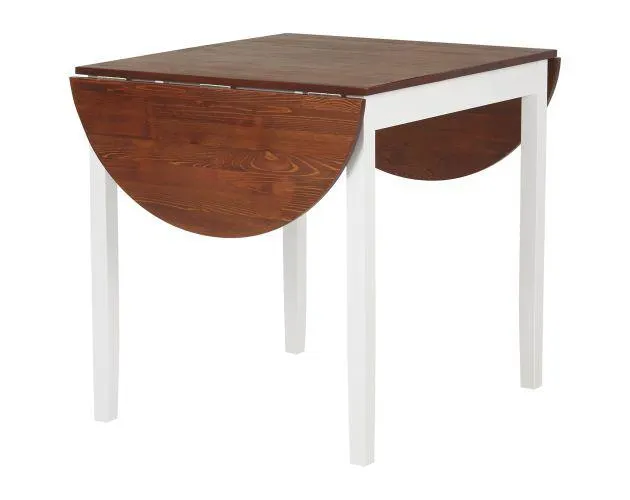 Mesa plegable cocina madera de pino color marrón 140x70x75 cm homcom