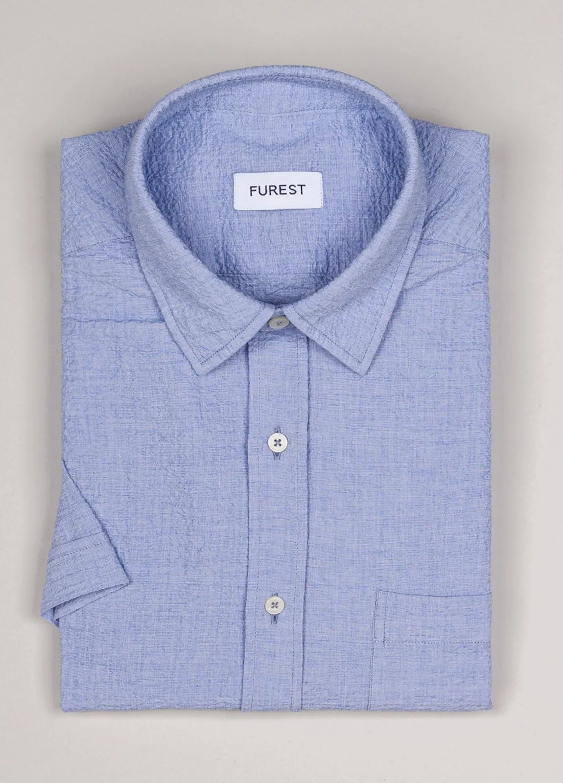 Camisa sport FUREST COLECCION manga corta azul