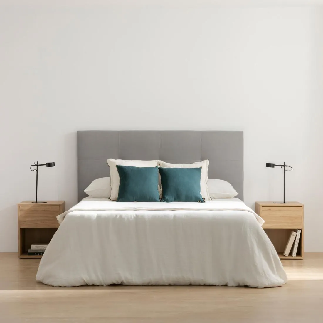 Cabecero tapizado 150/160 gris