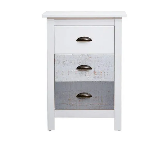 Mesita de noche 3 cajones AURA