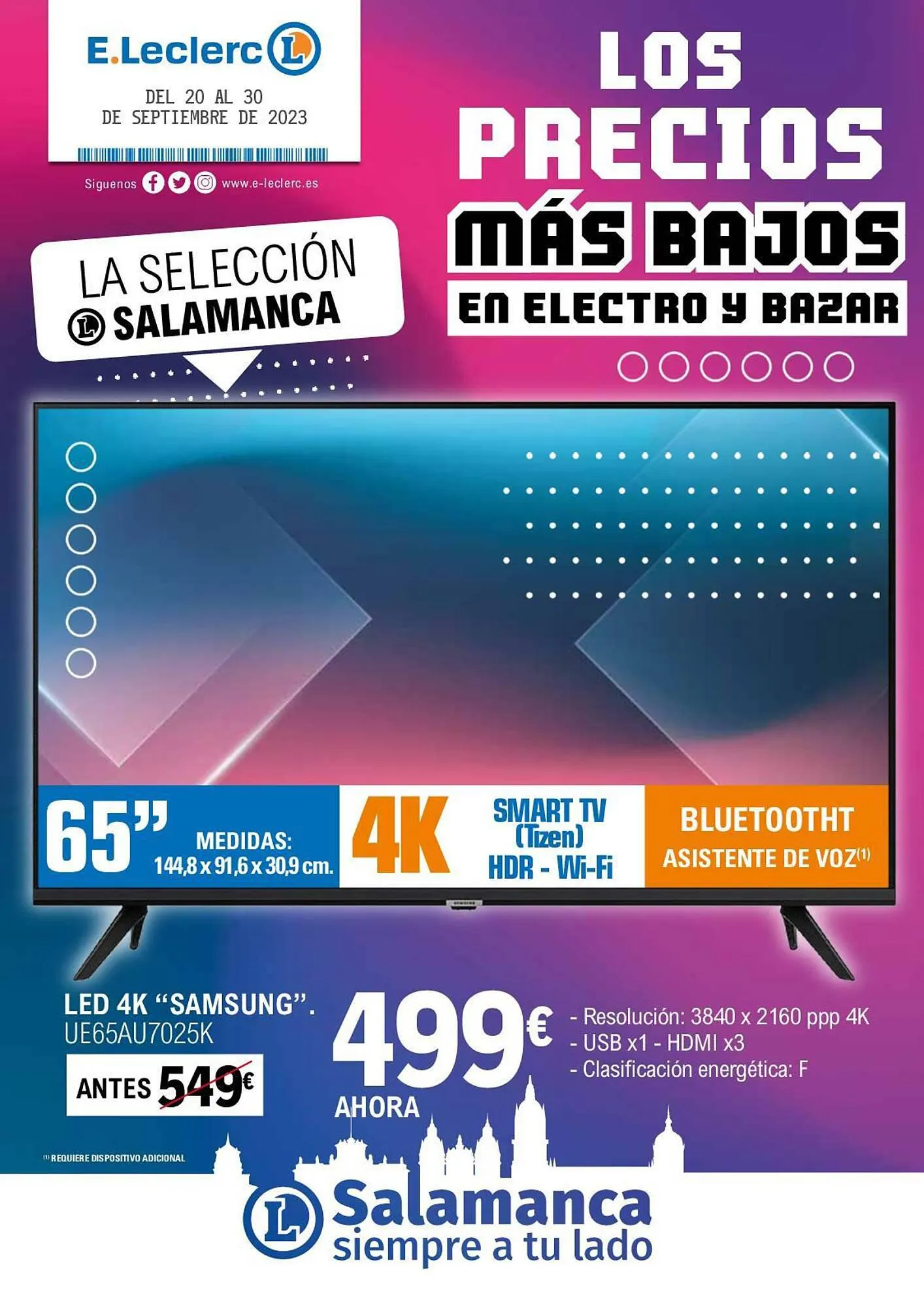 Catálogo de Folleto E.Leclerc 20 de septiembre al 30 de septiembre 2023 - Página 1